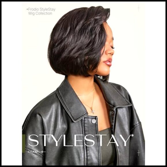 Glueless Lace Front Bob Wig Human Hair Pre-Styled Short Straight Ready To Wear